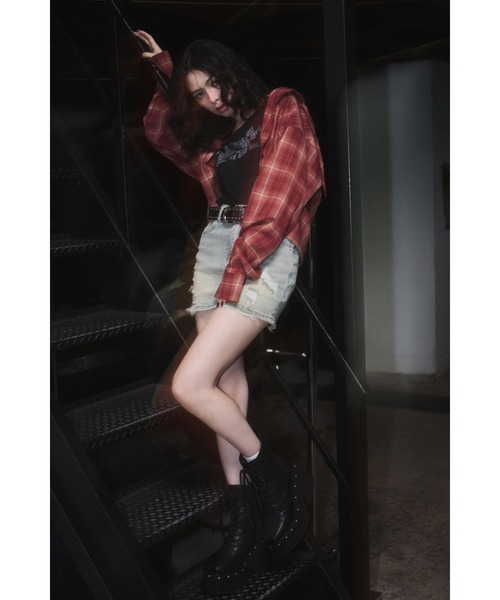 「ENVYM」 長袖ブラウス FREE ブラウン レディース_画像8