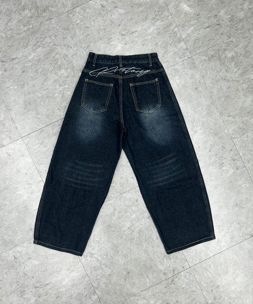 ATMARK ワイドパンツ ジーンズ デニム デニムパンツ 「2サイズ展開 