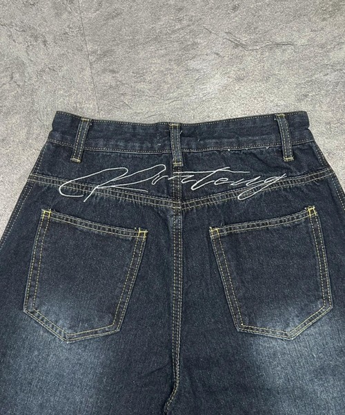 ATMARK ワイドパンツ ジーンズ デニム デニムパンツ 「2サイズ展開