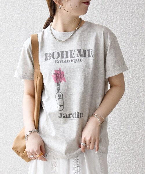 SHIPS any tシャツ TRICOMER:「洗濯機可能」フレンチ ロゴ プリント