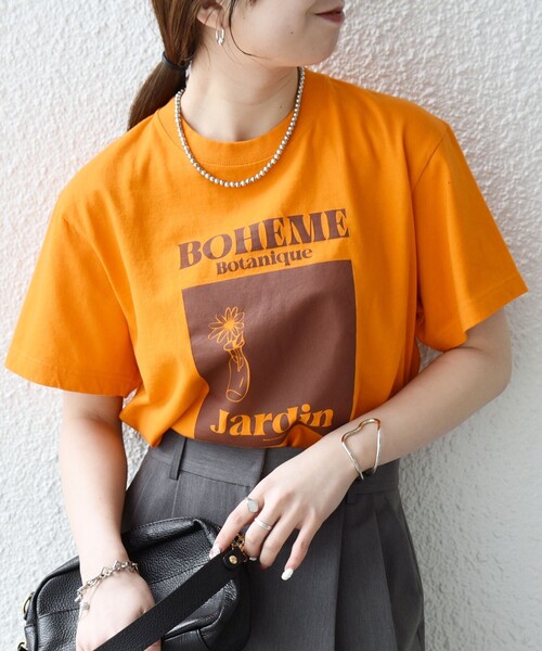 SHIPS any tシャツ TRICOMER:「洗濯機可能」フレンチ ロゴ プリント