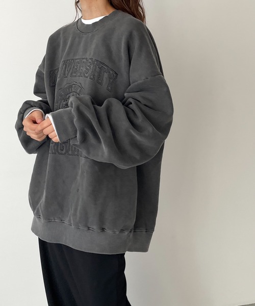 「CANAL JEAN」 スウェットカットソー ONE SIZE ブラウン レディース_画像6