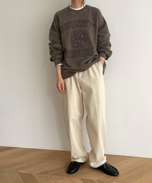 「CANAL JEAN」 スウェットカットソー ONE SIZE ブラウン レディース_画像9