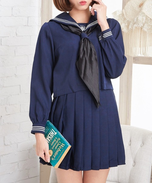 コスプレ 「制服コスプレ3点セット」双葉学院・鎌倉セーラー服 長袖