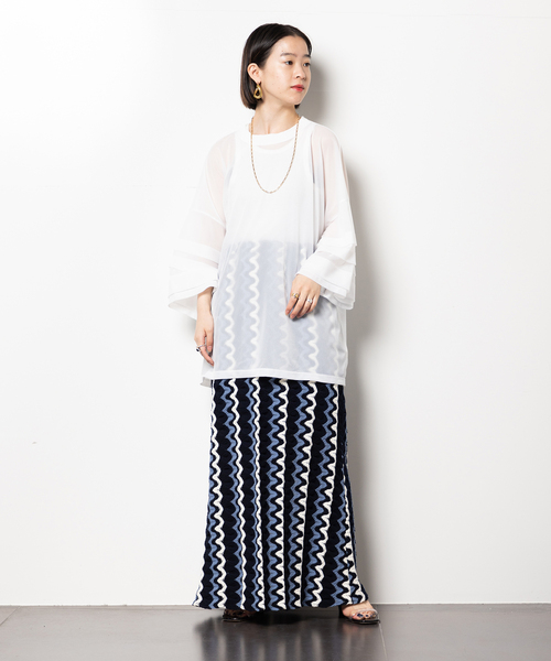 「CITYSHOP」 長袖チュニック - ホワイト レディース_画像9