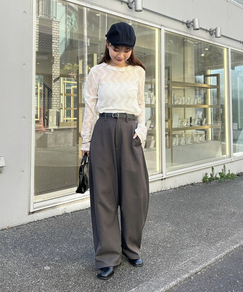 「mystic」 長袖カットソー FREE オフホワイト レディース_画像6