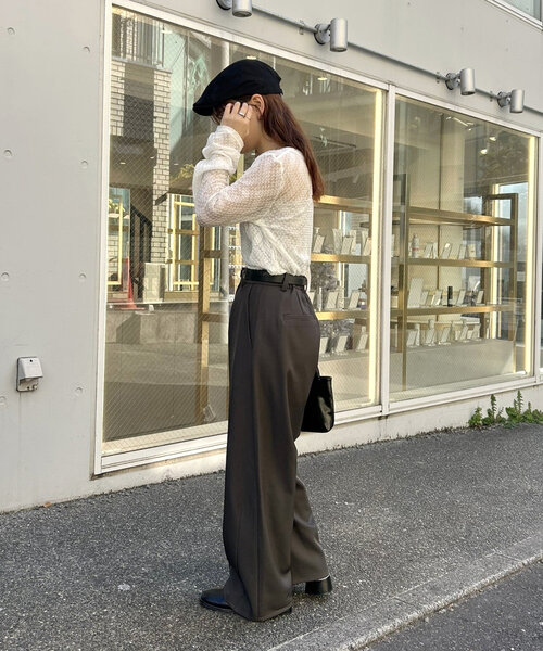 「mystic」 長袖カットソー FREE オフホワイト レディース_画像7