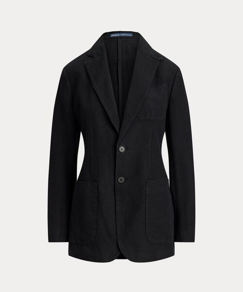 ラルフローレン　麻１００％　テーラードジャケット　ブラック　美品 POLO RALPH LAUREN（ポロ・ラルフローレン） ジャケット テーラード