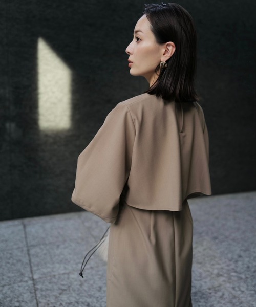 「anuans」 長袖ワンピース MEDIUM チャコールグレー レディースの画像