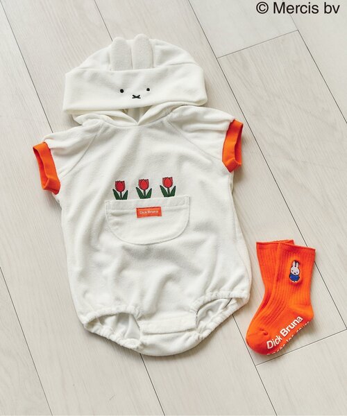 Miffy（ミッフィー） ベビー服 ロンパース Dick Bruna フード付き