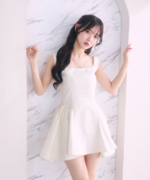 TITTY＆CO.（ティティーアンドコー） ワンピース バックリボンラメ
