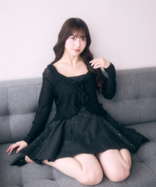 TITTY＆CO.（ティティーアンドコー） ワンピース バックリボンラメ