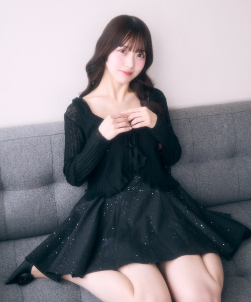 ＡＩ様オーダー確認用です。バックリボンワンピース♪(๑ᴖ◡ᴖ๑)♪ TITTY＆CO.（ティティーアンドコー） ワンピース バックリボンラメ