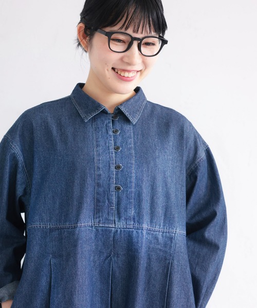 「soulberry」 長袖ワンピース L ネイビー レディースの画像