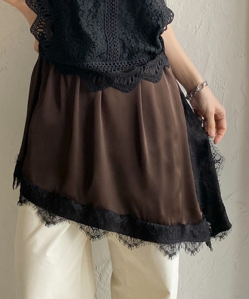 She's Closet スカート アシンメトリー サイドスリット 付け裾
