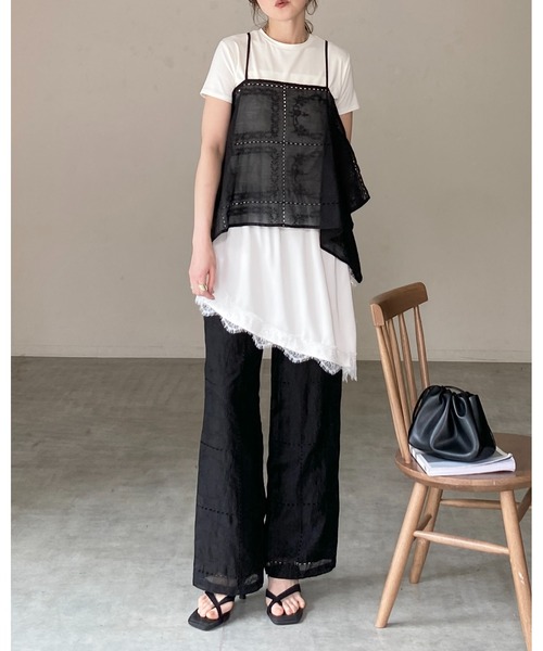 She's Closet スカート アシンメトリー サイドスリット 付け裾