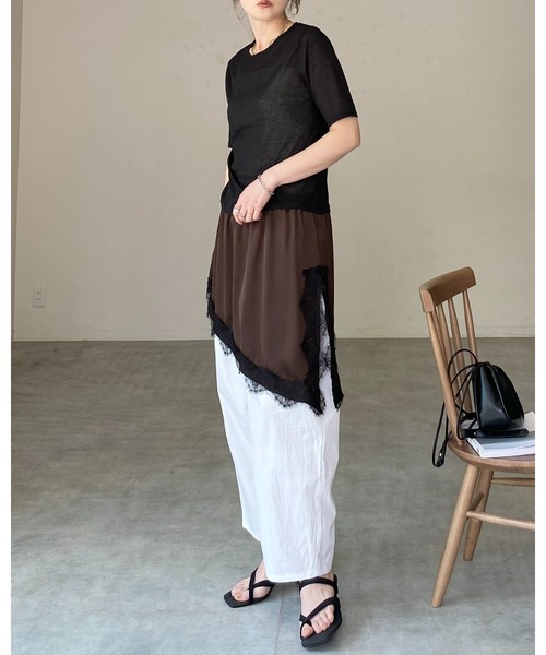 She's Closet スカート アシンメトリー サイドスリット 付け裾