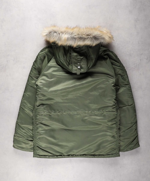「Alpha Industries」 中綿コート L オリーブ メンズ_画像6
