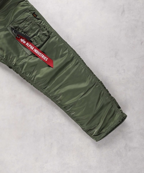 「Alpha Industries」 中綿コート L オリーブ メンズ_画像8