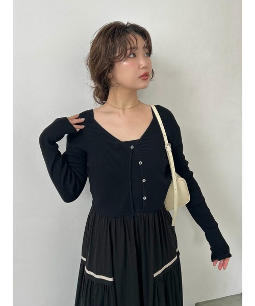 「FRAY I.D」 ニットカーディガン ONE SIZE ベージュ レディース_画像5
