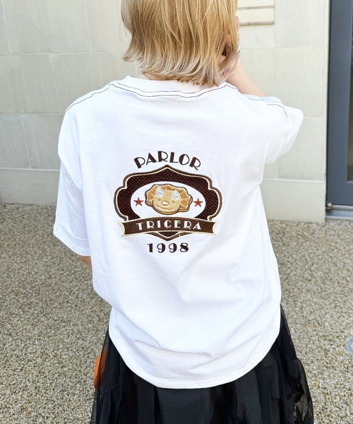 DOUBLE NAME（ダブルネーム） tシャツ PARLOR刺しゅうTEE（パンケーキ