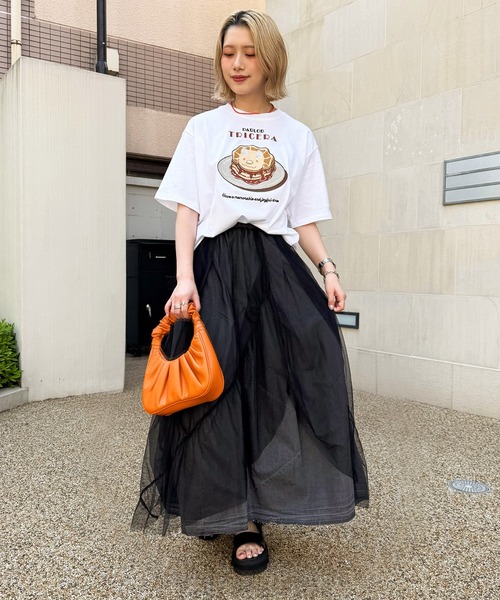 DOUBLE NAME（ダブルネーム） tシャツ 半袖 PARLOR刺しゅうTEE（パン