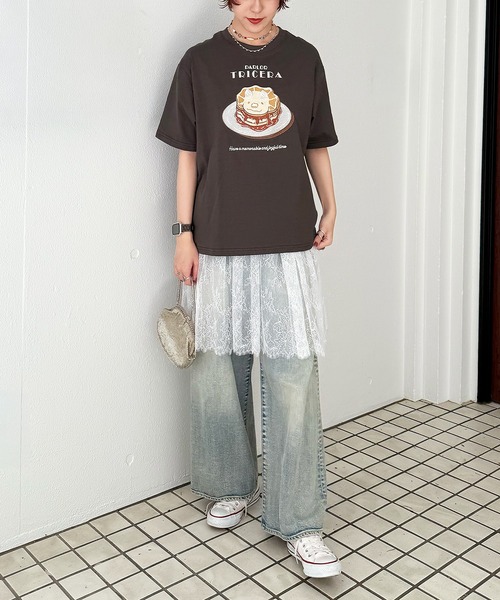 DOUBLE NAME（ダブルネーム） tシャツ PARLOR刺しゅうTEE（パンケーキ