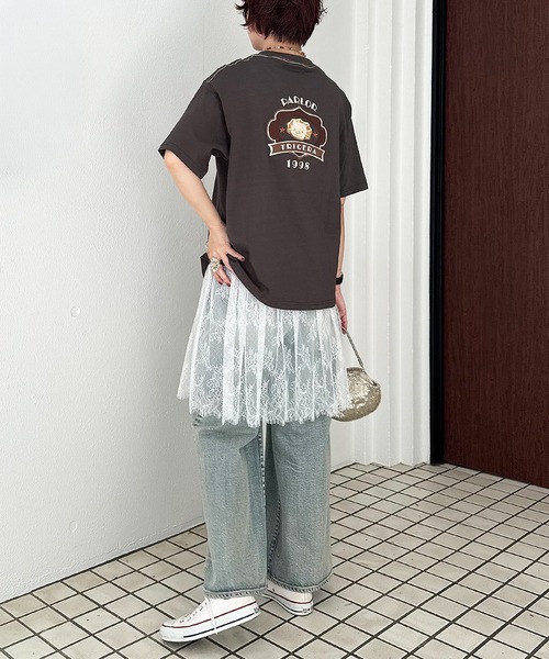 DOUBLE NAME（ダブルネーム） tシャツ PARLOR刺しゅうTEE（パンケーキ