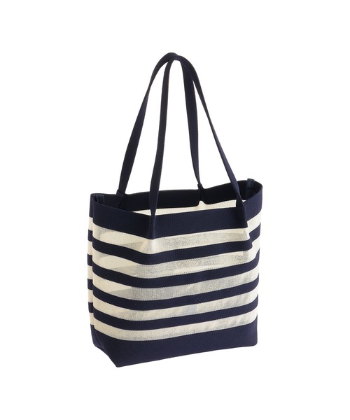 MARY QUANT ボーダー トートバッグ ネイビー MARY QUANT（マリークヮント） トートバッグ マリークワント メッシュ