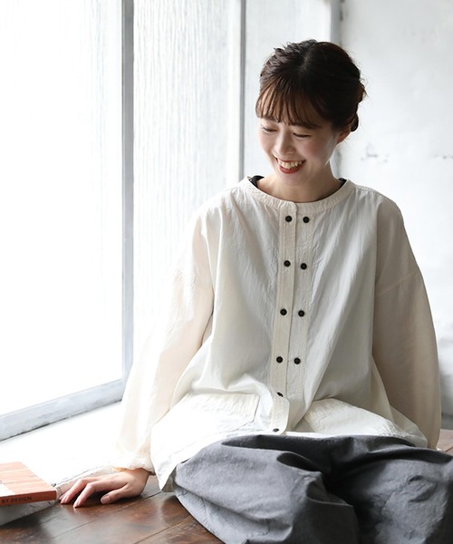 「soulberry」 長袖シャツ 3L アイボリー レディース_画像6