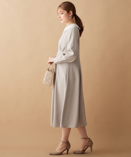 「alotta」 長袖ワンピース LL ネイビー レディース_画像6