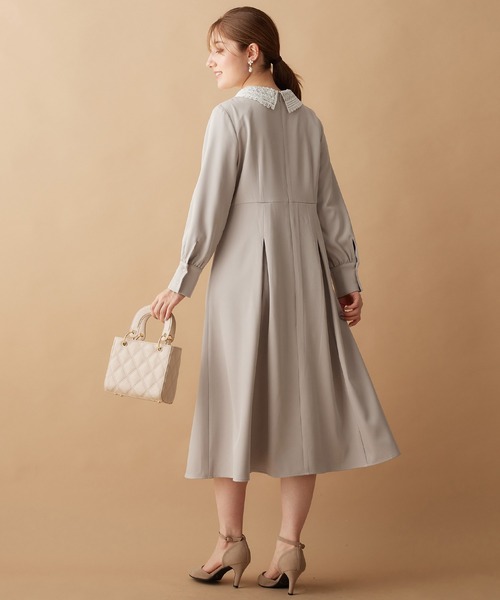 「alotta」 長袖ワンピース LL ネイビー レディース_画像7