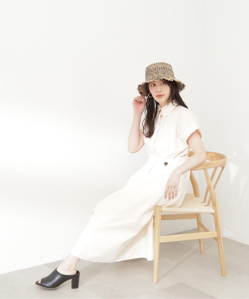 「N.(N. Natural Beauty Basic)」 ノースリーブワンピース MEDIUM ネイビー レディース_画像2