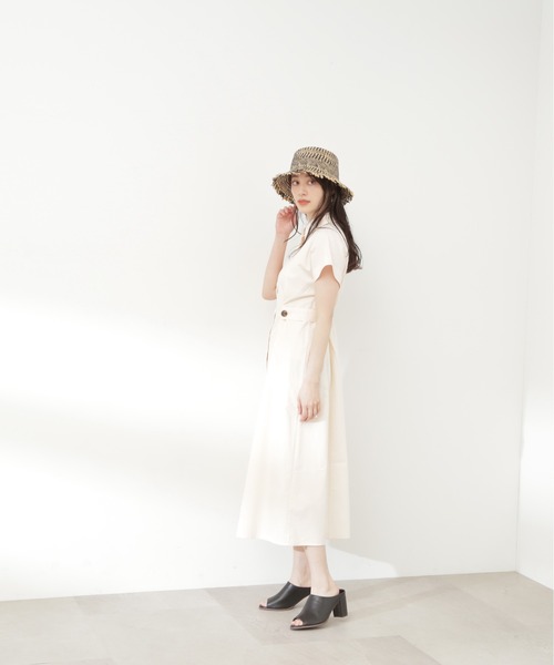 「N.(N. Natural Beauty Basic)」 ノースリーブワンピース MEDIUM ネイビー レディース_画像4