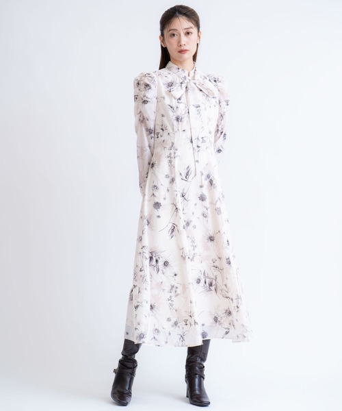 「NOELA」 長袖ワンピース S モカ レディース_画像2