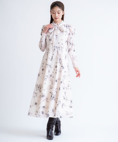 「NOELA」 長袖ワンピース S モカ レディース_画像3