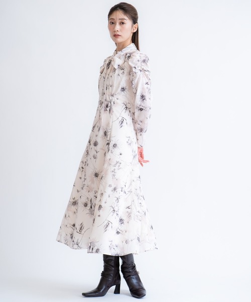 「NOELA」 長袖ワンピース S モカ レディース_画像5