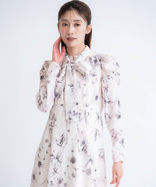 「NOELA」 長袖ワンピース S モカ レディース_画像8