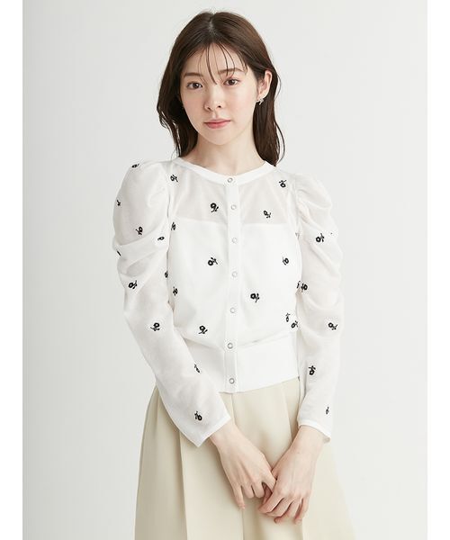 「CELFORD」 ニットカーディガン ONE SIZE ブラック レディース_画像4