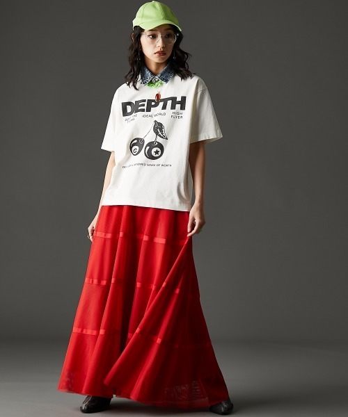 「GEVS.」 半袖Tシャツ LL ピンク レディース_画像5