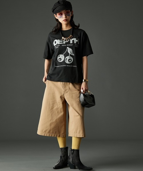 「GEVS.」 半袖Tシャツ LL ピンク レディース_画像6