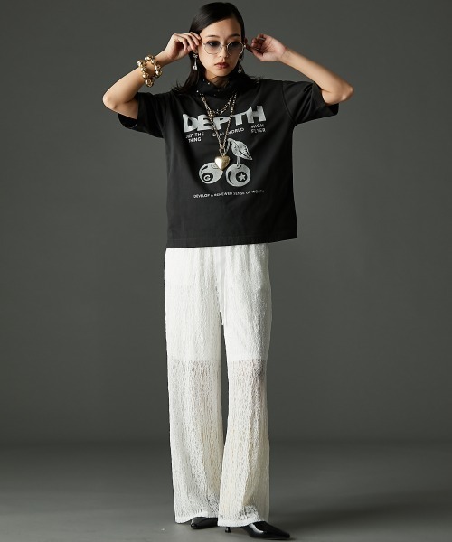 「GEVS.」 半袖Tシャツ LL ピンク レディース_画像7