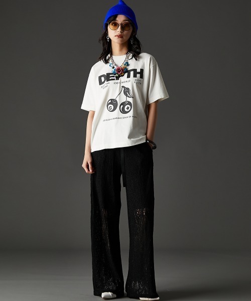 「GEVS.」 半袖Tシャツ LL ピンク レディース_画像8