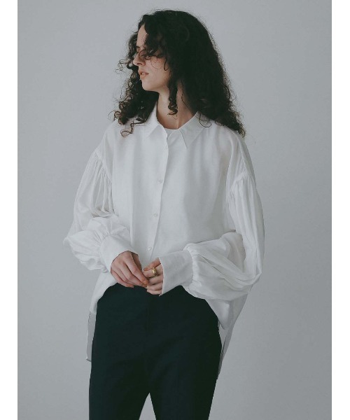 HER. ブラウス シャツ ギャザースリーブブラウス レディース