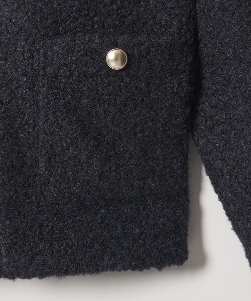 ユナイテッドアローズ パールボタン ノーカラージャケット ベージュ M BEAUTY＆YOUTH UNITED ARROWS ジャケット ノーカラージャケット 「WEB