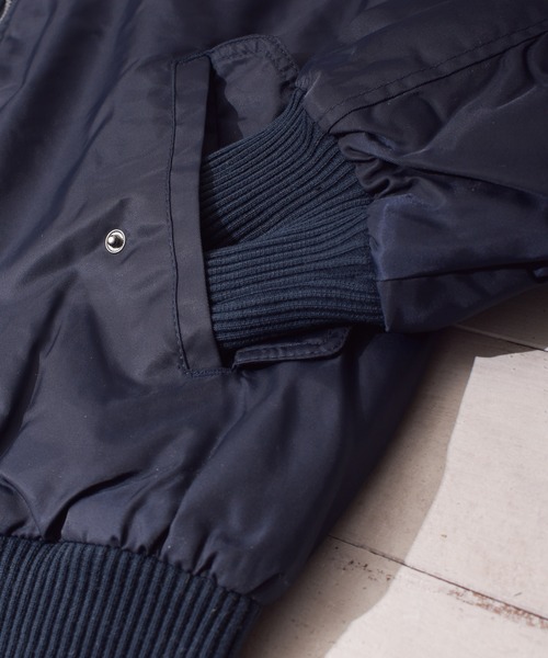 【美品】　ホグロフス　ma1 ボンバー　ジャケット　中綿　ネイビー 美品】 ホグロフス ma1 ボンバー ジャケット 中綿 ネイビー
