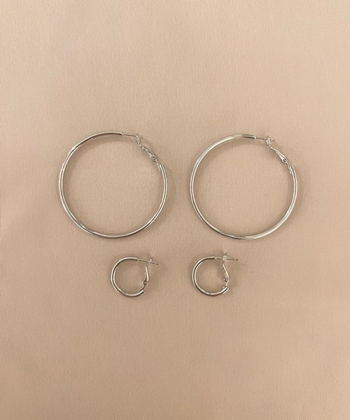 ピアス 【2点セット】SETフープピアス :64849657:ZOZOTOWN Yahoo!店 掃売り切りセール ピアス2点 ピアス(両耳用)