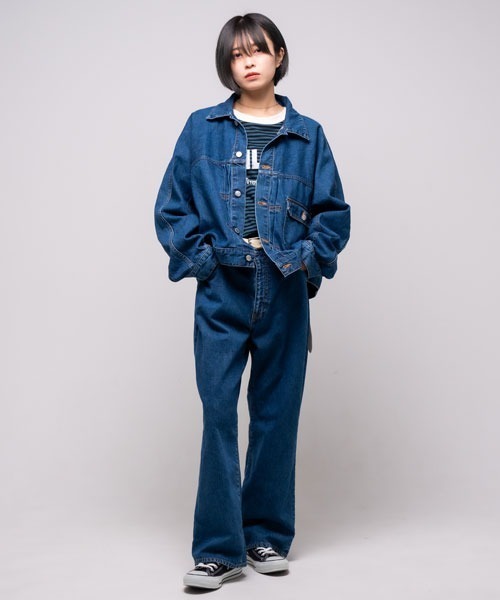 EFFECTEN デニムジャケット gジャン エフェクテン /stone wash denim 