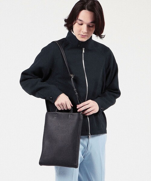 トートバッグ 「別注」A TOTE＆SHOULDER シュリンクレザー 2WAYバッグ メンズの画像