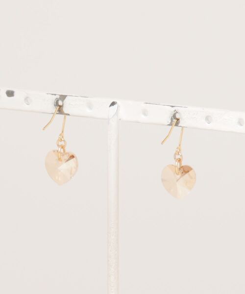 TONE（トネ） ピアス 「Le soleil」ハート型 スワロフスキーピアス(MA